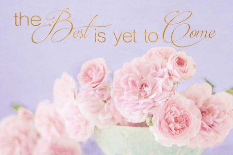 The Best is Yet to Come White Modern Wood Framed Art Print with Double Matting by Gardner, Sarah