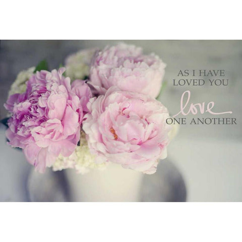 Love One Another White Modern Wood Framed Art Print by Gardner, Sarah