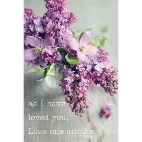 Love One Another Gold Ornate Wood Framed Art Print with Double Matting by Gardner, Sarah
