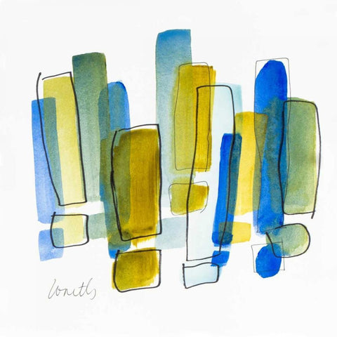 Exclamation III White Modern Wood Framed Art Print by Loreth, Lanie