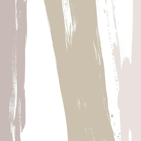 Gray Strokes I White Modern Wood Framed Art Print with Double Matting by Morris, Meghan