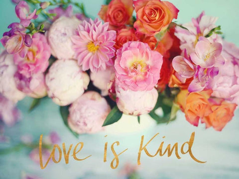 Love is Kind Black Ornate Wood Framed Art Print with Double Matting by Gardner, Sarah
