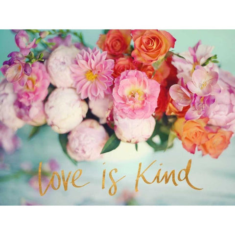 Love is Kind Black Modern Wood Framed Art Print by Gardner, Sarah