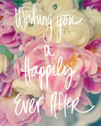 Happily Ever After White Modern Wood Framed Art Print with Double Matting by Gardner, Sarah