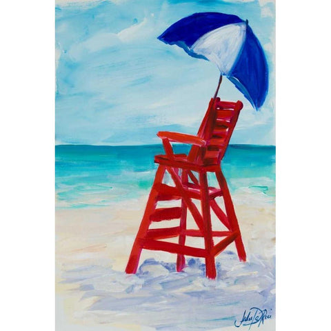 Lifeguard Post I Gold Ornate Wood Framed Art Print with Double Matting by DeRice, Julie
