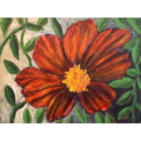 Simple Garden I Gold Ornate Wood Framed Art Print with Double Matting by Johnson, Walt