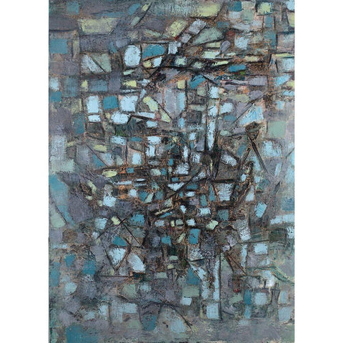 Cobblestone White Modern Wood Framed Art Print by Johnson, Walt