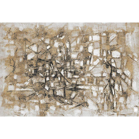 Sandy Cobblestone White Modern Wood Framed Art Print by Johnson, Walt