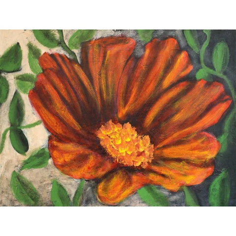Simple Garden II Black Modern Wood Framed Art Print by Johnson, Walt