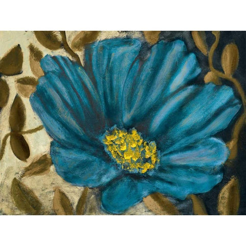 Simple Blue Garden II White Modern Wood Framed Art Print by Johnson, Walt