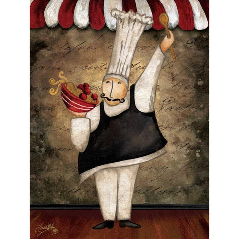 The Gourmets IV Gold Ornate Wood Framed Art Print with Double Matting by Medley, Elizabeth