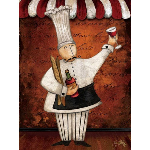 The Gourmets II Gold Ornate Wood Framed Art Print with Double Matting by Medley, Elizabeth