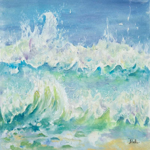 Las Olas Square I Black Modern Wood Framed Art Print by Pinto, Patricia