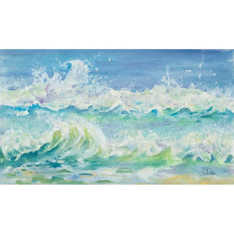 Las Olas Gold Ornate Wood Framed Art Print with Double Matting by Pinto, Patricia