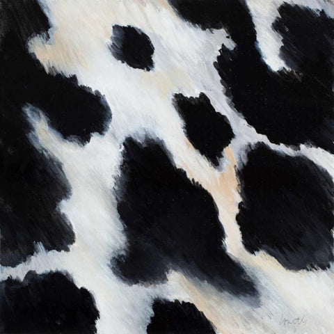 Cow Pattern I Black Modern Wood Framed Art Print with Double Matting by Loreth, Lanie