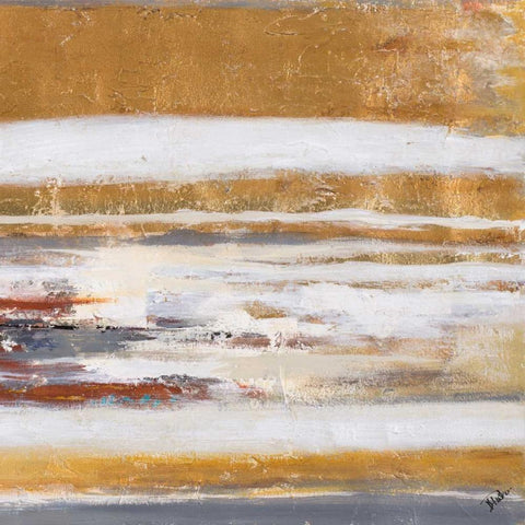 Innovation Square II Black Ornate Wood Framed Art Print with Double Matting by Pinto, Patricia