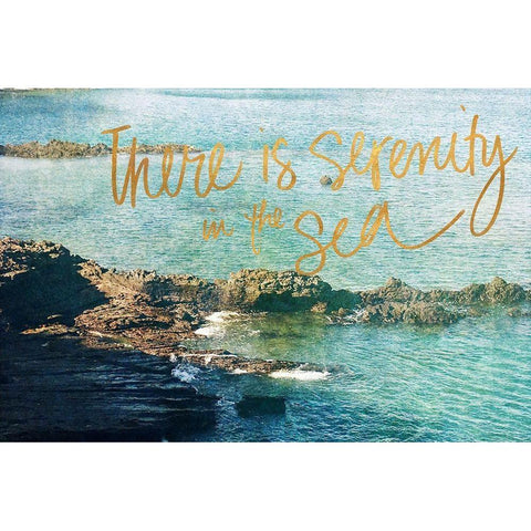 Serenity At The Sea White Modern Wood Framed Art Print by Coppel, Anna