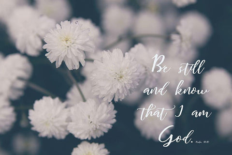 Be Still White Modern Wood Framed Art Print with Double Matting by Coppel, Anna