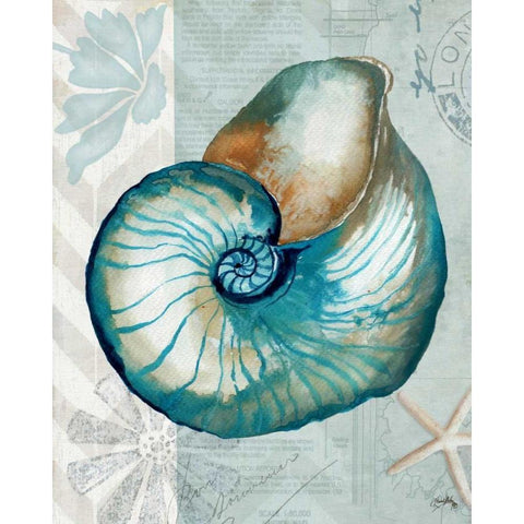 Nautical World III White Modern Wood Framed Art Print by Medley, Elizabeth