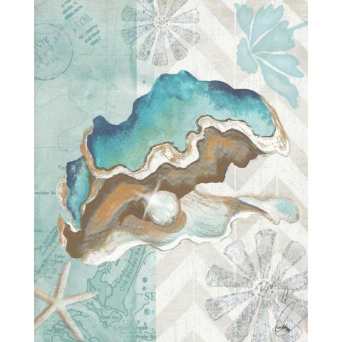 Nautical World V White Modern Wood Framed Art Print by Medley, Elizabeth