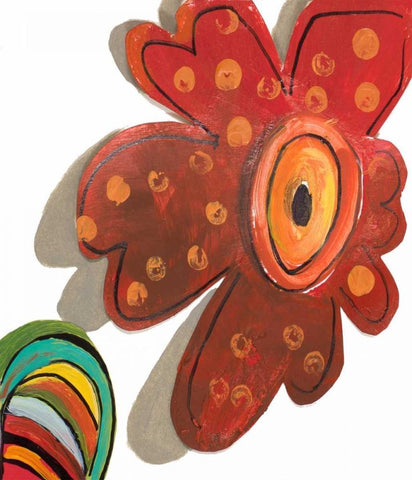 Auburn Flower Black Ornate Wood Framed Art Print with Double Matting by Pinto, Patricia