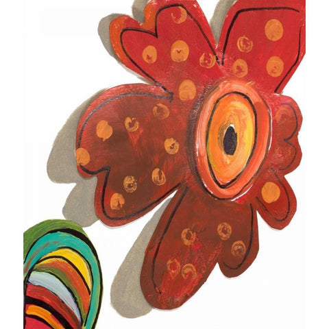 Auburn Flower White Modern Wood Framed Art Print by Pinto, Patricia