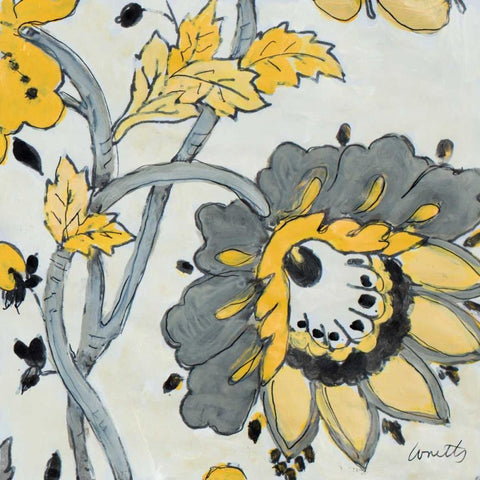 Gray Berry Cherry III Gold Ornate Wood Framed Art Print with Double Matting by Loreth, Lanie