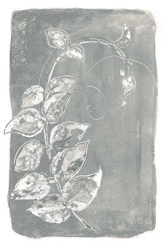 Spring Leaves III Black Ornate Wood Framed Art Print with Double Matting by Pinto, Patricia