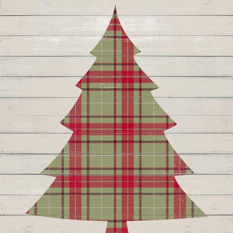 Plaid Christmas II Gold Ornate Wood Framed Art Print with Double Matting by Studio, Sd Graphics