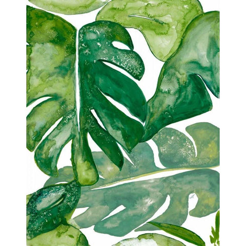 Watercolor Party III White Modern Wood Framed Art Print by Papa, Kat