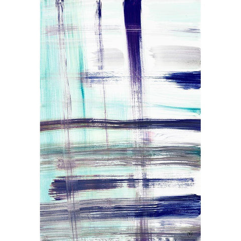 Stroke Pop Panel White Modern Wood Framed Art Print by Papa, Kat