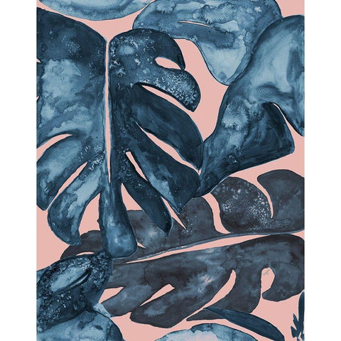 Palm Party I Black Modern Wood Framed Art Print by James, Nola