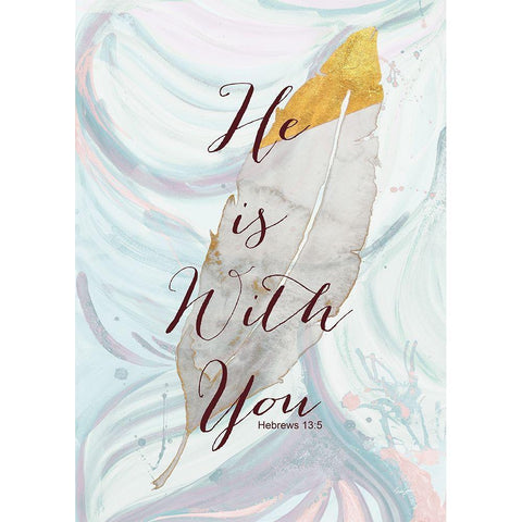 He is with You Gold Ornate Wood Framed Art Print with Double Matting by James, Nola