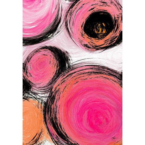 Contempo Bubbles Gold Ornate Wood Framed Art Print with Double Matting by Papa, Kat