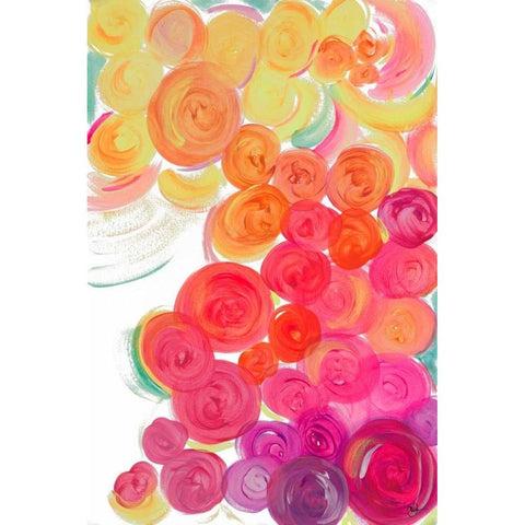 Dot Garden I Black Modern Wood Framed Art Print with Double Matting by Papa, Kat