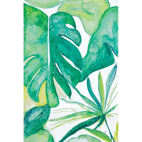 Plant Party I Black Modern Wood Framed Art Print by Papa, Kat