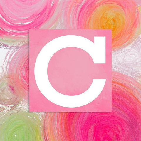 Contempo Monogram (C) White Modern Wood Framed Art Print by James, Nola