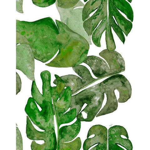 Watercolor Party I Black Modern Wood Framed Art Print with Double Matting by James, Nola