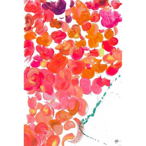 Dot Garden II Black Modern Wood Framed Art Print with Double Matting by Papa, Kat