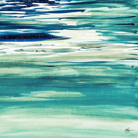 Blue Color Study II Black Modern Wood Framed Art Print by Papa, Kat