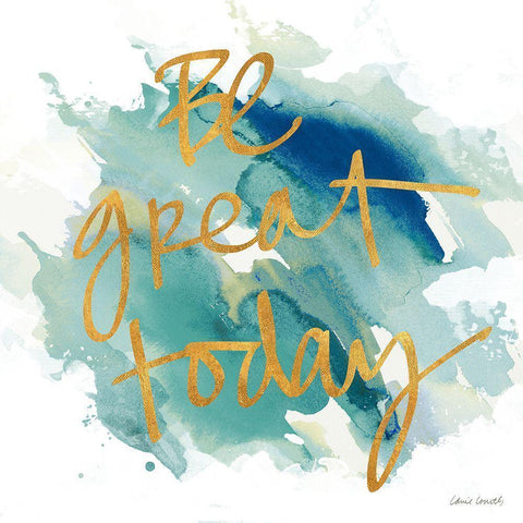 Be Great I White Modern Wood Framed Art Print by Loreth, Lanie