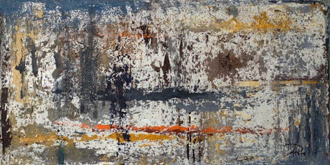 Rusted White Modern Wood Framed Art Print with Double Matting by Pinto, Patricia