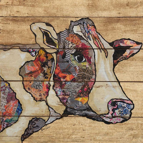 Farm Collage On Wood II White Modern Wood Framed Art Print by Ritter, Gina