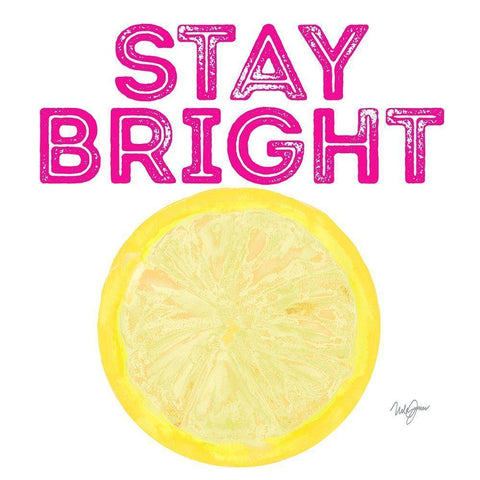 Stay Bright White Modern Wood Framed Art Print by James, Nola