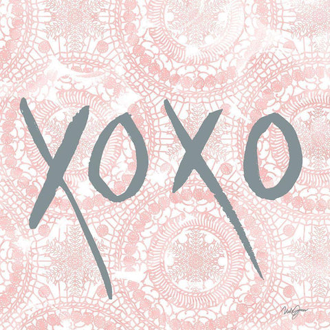 Boho XOXO Black Modern Wood Framed Art Print by James, Nola
