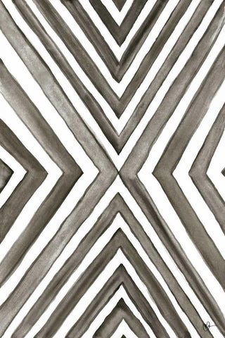 Angled Black and White Black Ornate Wood Framed Art Print with Double Matting by Papa, Kat