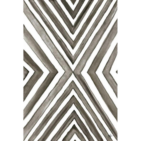 Angled Black and White White Modern Wood Framed Art Print by Papa, Kat