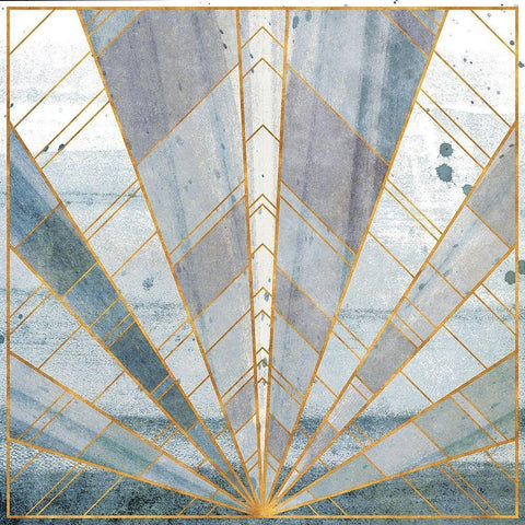 Deco Square II White Modern Wood Framed Art Print by Papa, Kat