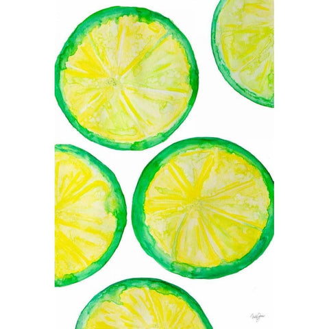 Fruit Punch II Black Modern Wood Framed Art Print by James, Nola