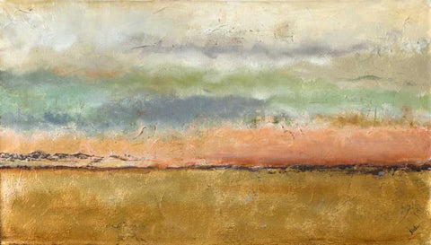 Sunset In The Cornfield White Modern Wood Framed Art Print with Double Matting by Pinto, Patricia
